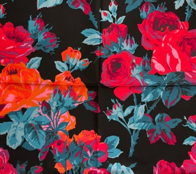 Philip Jacobs / Rowan 绗缝面料 - 英式玫瑰 - 黑色 - 0.5 码 — 第 1/3 张图片