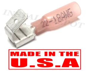 3M RED HEAT SHRINK PIGGYBACK PIGGY BACK MARINE WIRE CONNECTORS SPADES 22-18 AWG - Picture 1 of 4
