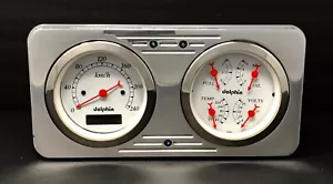 1946 Willys Jeep 2 Gauge Dash Panel Quad Style Programmable Speedometer Metric - Picture 1 of 6