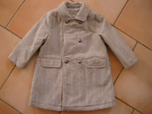 (J124) ARMANI Baby Mantel Winterjacke + Logo Stickerei & Fischgrat Muster gr.68 - Picture 1 of 6