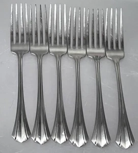 Tenedores de cena Oneida Deluxe de acero inoxidable RUSHMORE 7,25" punta de 6 piezas - Imagen 1 de 10