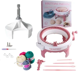 SENTRO 48 Needles Knitting Machine with Electric Adapter, Smart Weaving Loom rou - Picture 1 of 7