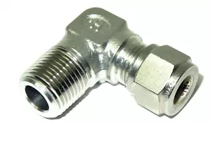 Gyrolok MALE ELBOW 3/8" Tube OD x 3/8" Male NPT 316 Stainless Compression H6LM6 - Picture 1 of 1