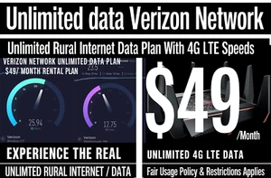 Unlimited 5G Tablet Data Plan SIM/eSIM on Verizon | Android Tablet or Apple iPad - Picture 1 of 3