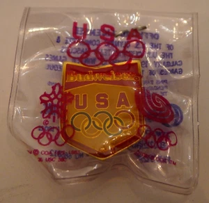 Budweiser Beer Lapel Pin Back 3/4" x 1" - 1988 Seoul Summer Olympics -NOS - Picture 1 of 3
