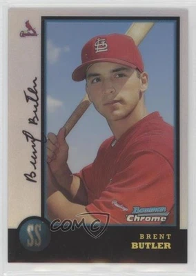 1998 Bowman Chrome Refractor Brent Butler #154 - Image 1 of 2