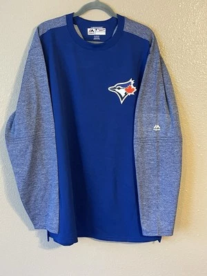 Sudadera polar para hombre 2XL NUEVA SIN ETIQUETAS Toronto Blue Jays majestuosa colección auténtica Foto 1 de 4