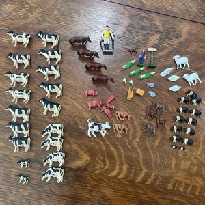 Ertl Farm/Country Animal Figure Lot 65 pc Vintage Diorama Plastic Asst. Cow Pig - Picture 1 of 9