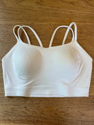 Sujetador deportivo de yoga soma blanco liso X-SMALL Longline soporte ligero inalámbrico NUEVO Foto 1 de 2