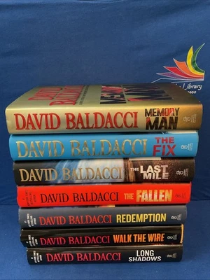 Lot of 7 - Thriller Memory Man Series by David Baldacci hardcover/DJ Foto 1 de 4