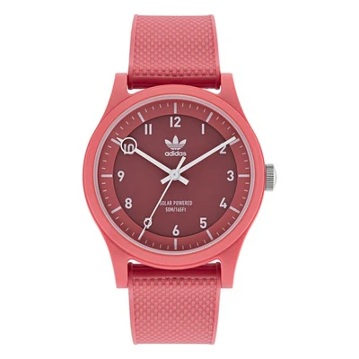 Solar Wristwatch ADIDAS STREET PROJECT ONE AOST22046 Silicone Red Sub 50mt - image 1 of 4