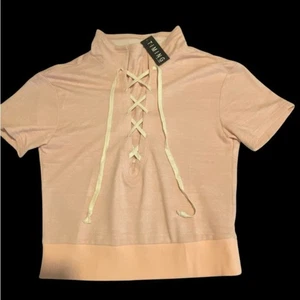 Juniors | Juniors tops | Buckle Blush Pink Lace-Up Jersey knit Top size L - Picture 1 of 9