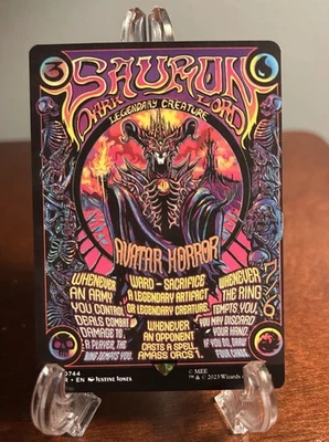 Sauron, the Dark Lord Borderless Poster - Non-Foil English MTG Lord Of The Rings - Image 1 of 2