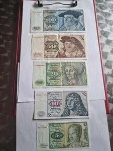 DM Satz Deutsche Mark Scheine - Bild 1 von 2