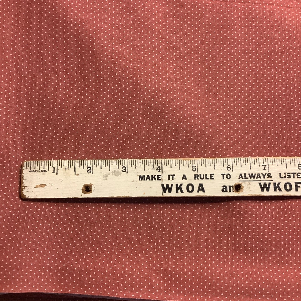 2 Yards Saddle Brown Cotton Fabric With Allover Tiny Polka Dots 44” Wide - Image 1 of 1