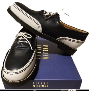 Stuart Weitzman Golf Shoes Vintage Women's Size 7 Navy & White Saddle Shoes NEW - Picture 1 of 9