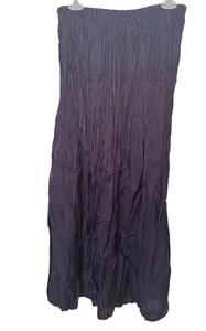 Maxi Falda De Colección Años 90 Carole Pequeña Púrpura Metálica Rayón Escoba Boho Gótica 10 - Imagen 1 de 5