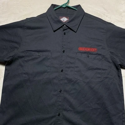 Camisa de trabajo Independent Trucks placa base para hombre XL sarga negra skateboarding Foto 1 de 4