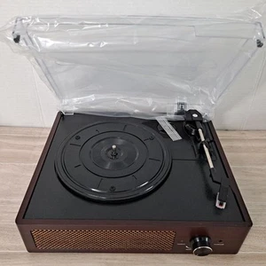 M49 Wireless Turntable Bluetooth 3-Speed Portable Vinyl Record Player Retro New - Picture 1 of 19