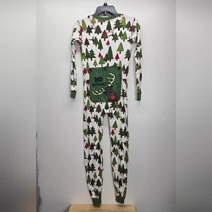 LAZY ONE Christmas Pajamas Boys Sz 12 Holidays Long Johns One 100% Cotton - Picture 1 of 6