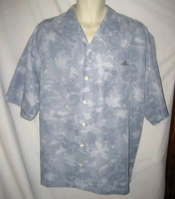 JOCKEY BLUE TROPICAL FLORAL TREES PRINT SHORT SLEEVE SHIRT, XL - Image 1 of 3