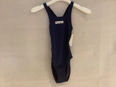ARENA GIRLS SOLID SWIM TECH SWIMSUIT BNWT SIZE 10-11yrs NAVY - Image 1 of 2