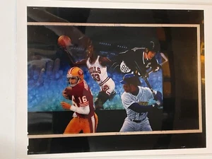 Griffey Jr , Jordan, Gretzky , Montana Mylar Proof 8” X 10” One Made! Gorgeous! - Picture 1 of 6