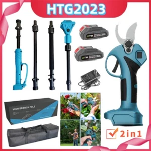 2IN1 Set Akku-Kettensäge Hochentaster Mini Elektro Astsäge Gartenschere Teleskop - Bild 1 von 11