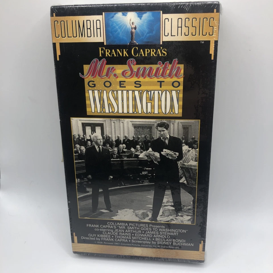 Mr Smith Goes to Washington (VHS 1989) Columbia Classics James Stewart SEALED Foto 1 de 4