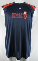 Houston Astros Men's Majestic Big and Tall Blue Perforated Muscle Shirt Tee MLB
