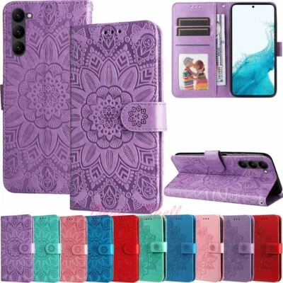 For Samsung S23 Plus S22 S21 S20 FE S10 S9 Wallet Card Holder Leather Case Cover - Image 1 of 4