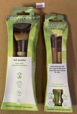✅ EcoTools Full Powder Makeup Brush+ Enhancing Eye Set 🆕 On Distressed 📦 - Image 1 of 2