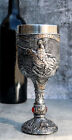 Medieval Castle Jostling Knights On Horse King's Tournament Wine Goblet Chalice