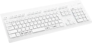 ELECOM Washable Wireless Keyboard Bluetooth Waterproof IPX5 Compatible Memb - Picture 1 of 9