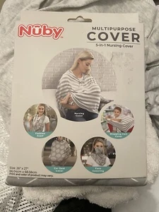 Nursing Cover, 5-in-1 Multipurpose By Nuby, Chevron Print, Brand New - Picture 1 of 2