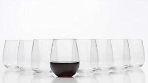 Stemless Wine Glasses - Unbreakable Shatterproof BPA Free Plastic Tritan (Set of - Picture 1 of 9