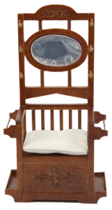 Dolls House Arts & Crafts Hall Hobbies Stand Walnut JBM Miniature Furniture - Picture 1 of 10