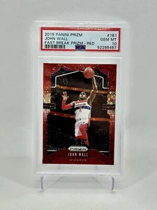 2019-20 Panini PRIZM JOHN WALL #181 Fast Break Prizm Red #/125 PSA 10 Pop 2 Only - Picture 1 of 3