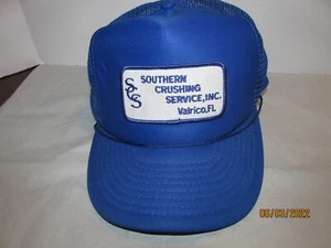 Vintage Southern Crushing Service Patch Snapback Mesh Trucker Hat - Picture 1 of 5