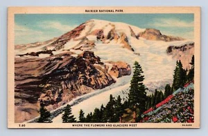 Rainier National Park Washington Postcard 6A-H488 Unposted - Picture 1 of 2