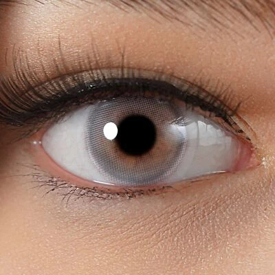 CHARMIGA Kontaktlinsen farbig grau ohne Stärke farbige graue Jahreslinsen Dream Gray