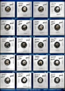 1992 S - 2018 S Silver Proof Roosevelt Dime Set-Gem Proof-27 Dimes-1992 to 2018 - Picture 1 of 2