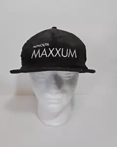 Vintage USA Minolta Maxxum Camera Corduroy Hat Snapback One Size - Picture 1 of 13