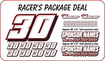 RACE CAR NUMBERS PACKAGE DIRT LATE MODEL MODIFIED STREET STOCK IMCA - Imagem 1 de 2