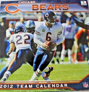 Calendario del equipo Bears 2012 con Jay Cutler Olsen Hester Urlacher Forte Briggs - Imagen 1 de 2