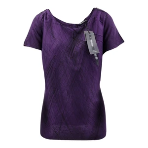 M&S Autograph Satin Short Sleeve T-Shirt Top RRP £35.00 - Picture 1 of 7
