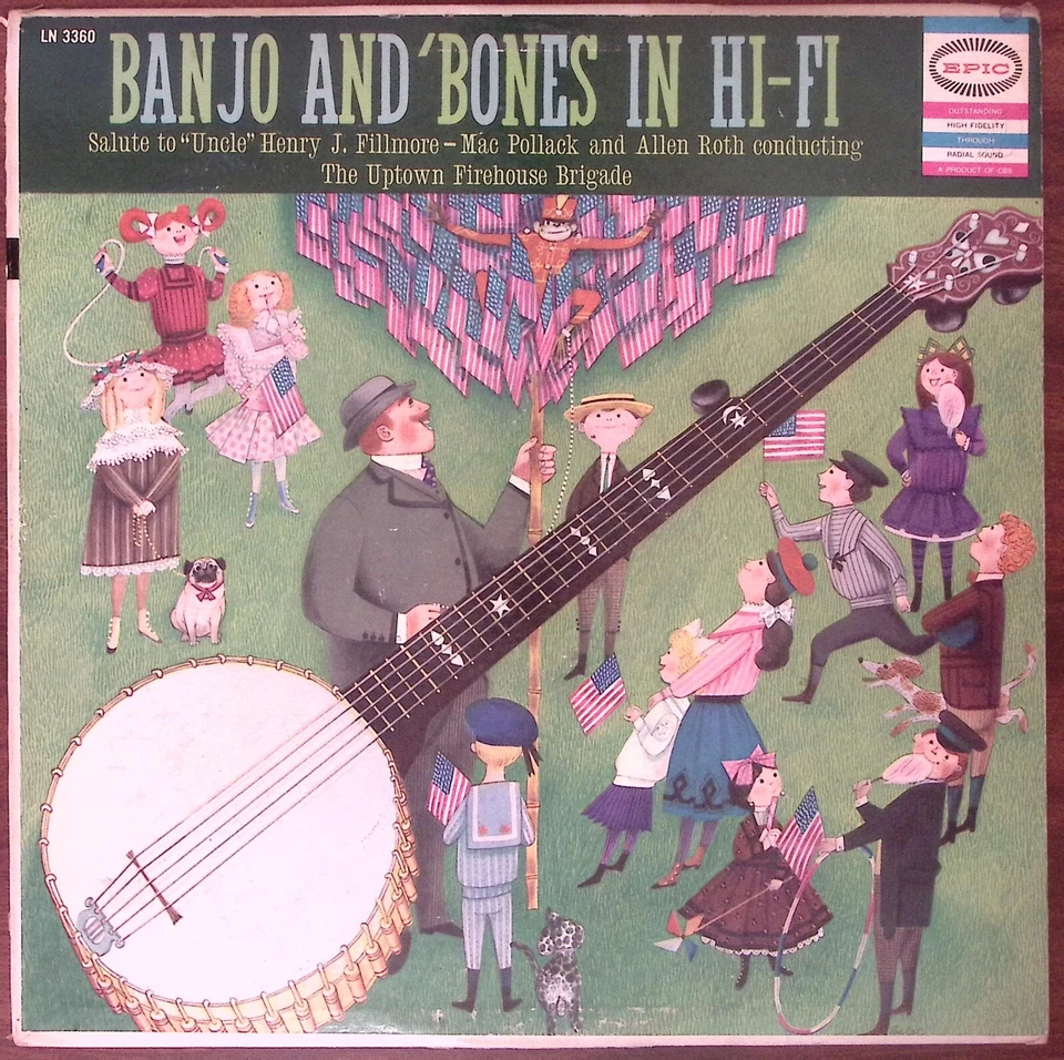 THE UPTOWN FIREHOUSE BRIGADE BANJO AND 'BONES IN HI-FI EPIC LN 33 VINYL LP 209-5 Foto 1 de 4