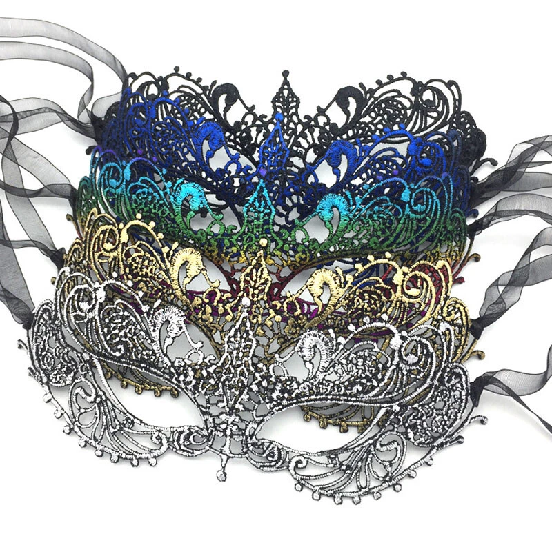 Masquerade Party Eye Mask Gothic Ball Dance Masks Fancy Dress Costume Accessory - Image 1 of 4