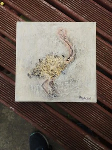 Flamingo Picture .Mixed Media Original Artwork By Angela Bell.... - Picture 1 of 12