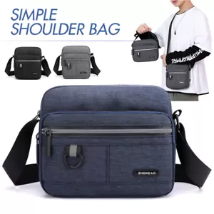 Herren Einzelschulter Kuriertasche Umhängetasche Canvas Tasche Herren Tasche Handytaschen - Bild 1 von 18
